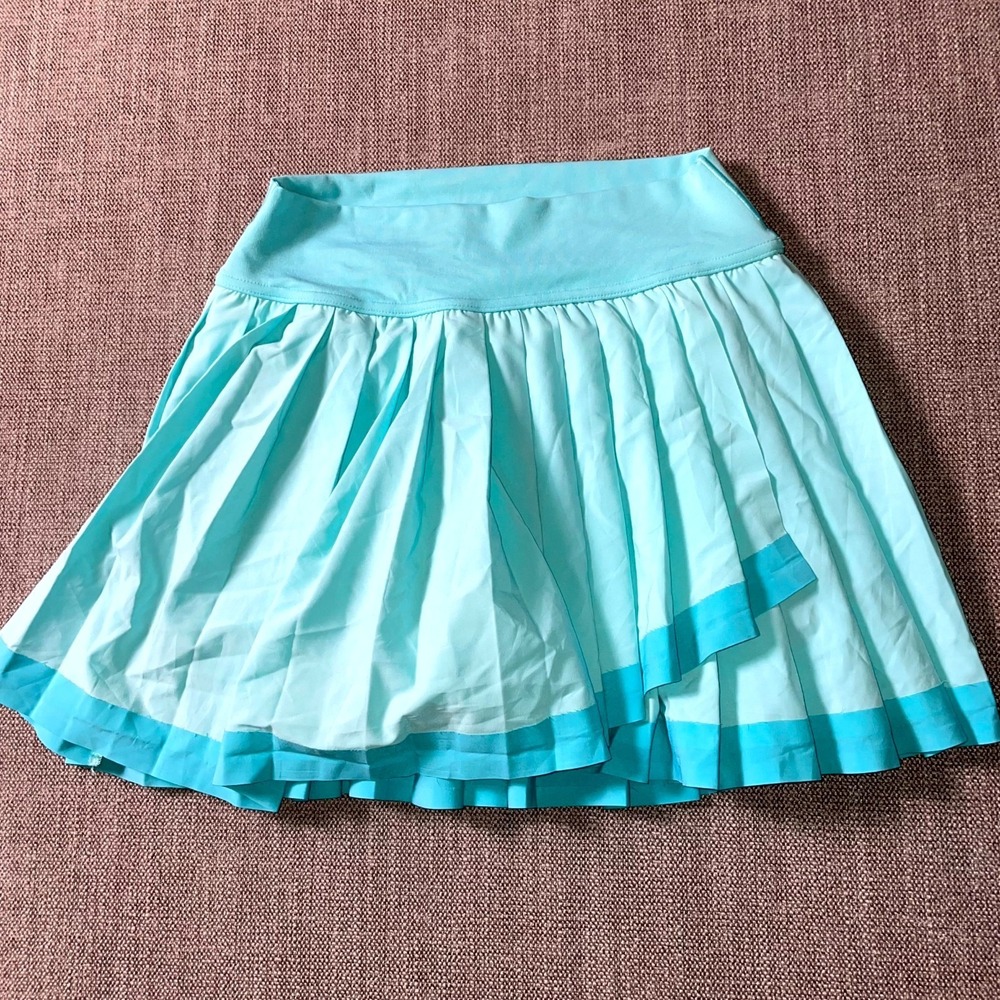 Offline‎ By Aerie Tiebreaker Skort Womens XS Light Blue Pleated Sweat Wicking